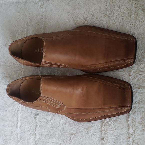 Aldo Mens Leather Loafers - Picture 1 of 10